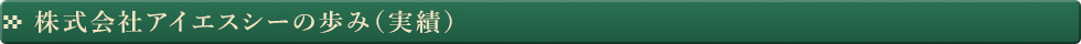 株式会社アイエスシーの歩み(実績)